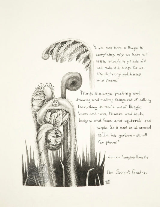 "In This Garden" Original Graphite Drawing