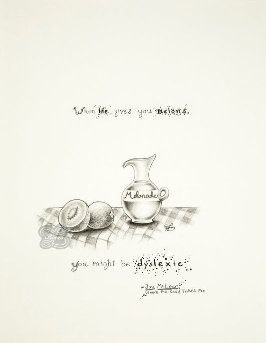 "Life Gives You Melons" Original Graphite Drawing